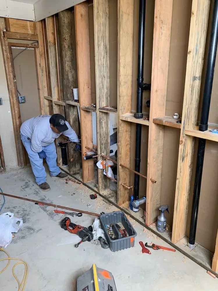 Commercial rough-in plumbing for Water Heater Replacement in Beaver Lake Estates